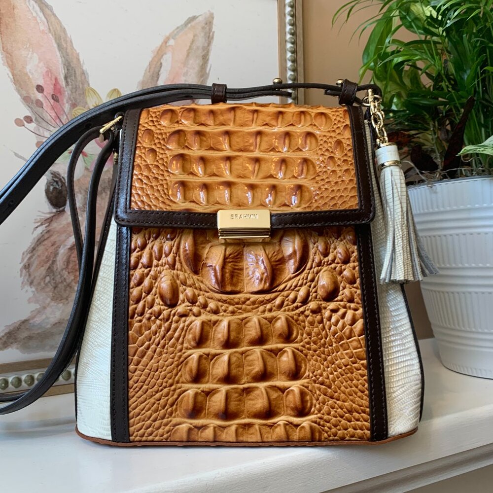 ❤️ HTF Brahmin Margo Dark Rum Shirin Like New